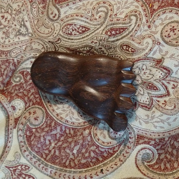 decorative foot wooden dish - Picture 3 of 9